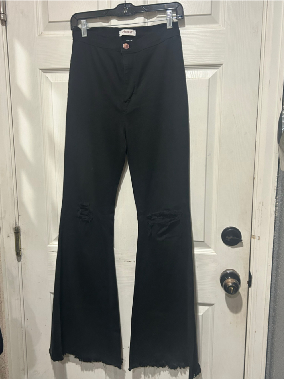 Women's Vibrant M.I.U. Black Flare Jeans Size 13